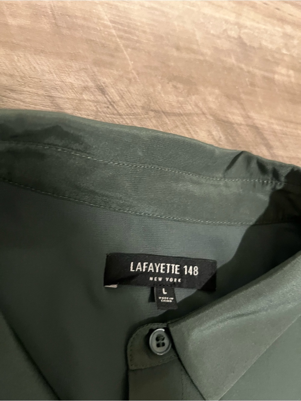 Lafayette 148 New York olive Green top size large